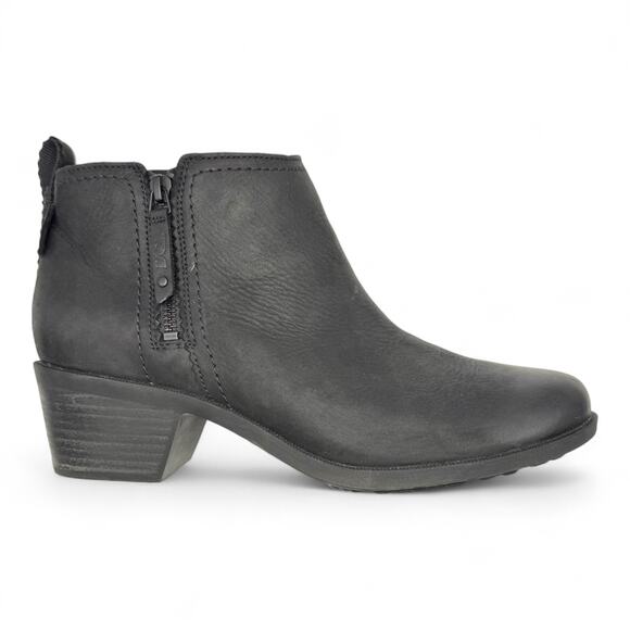 NEW Teva Ankle Boots Anaya Leather Western Minimalist Boho Casual Black Size 10 - Picture 1 of 12